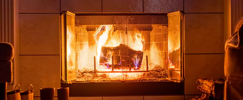 Mendota Hearth Landscape Fireplace Installation in New Haven, Indiana