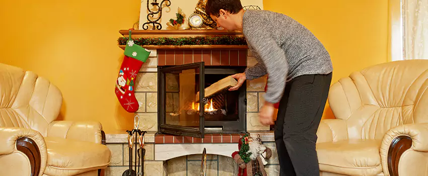Rusted Metal Fireplace Restoration in New Haven, Indiana